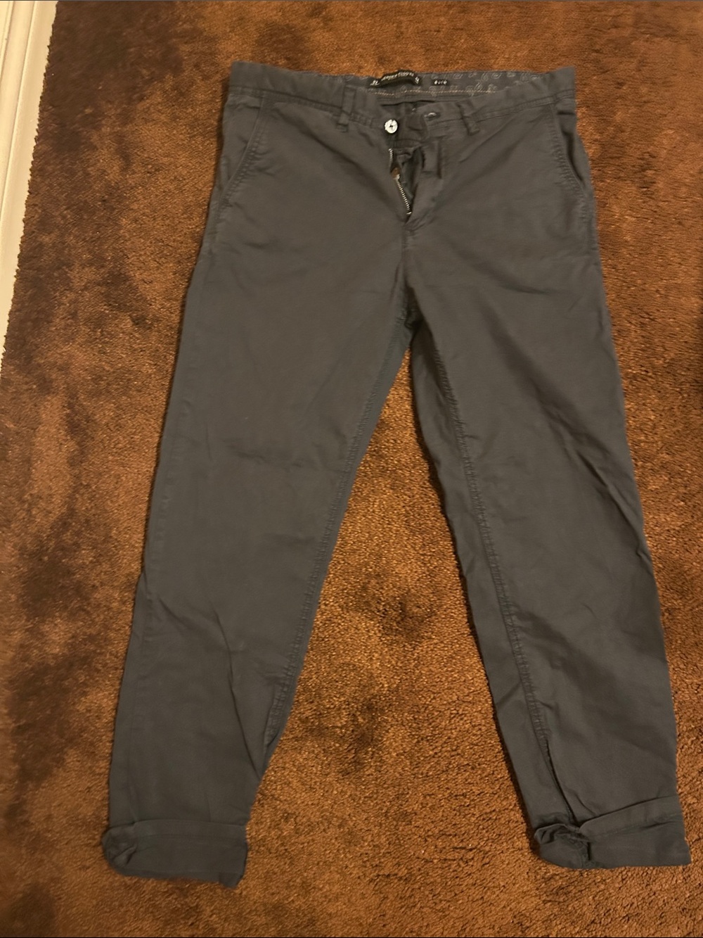 Denim & Flower Men's Off-black Chino Pants Slim